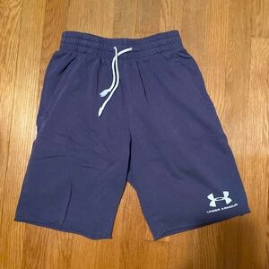 Blue small under armour sweat shorts